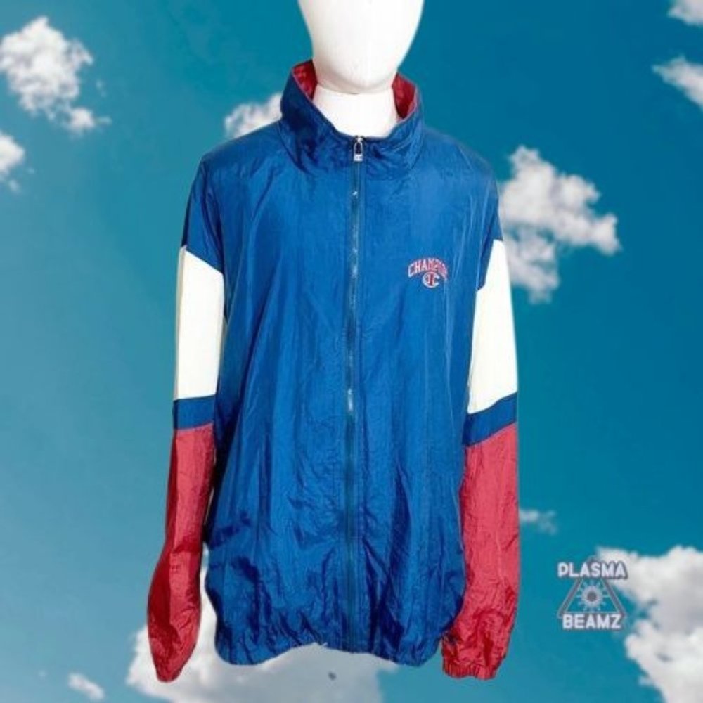 Vintage 90's Champion Color-block Windbreaker XXL